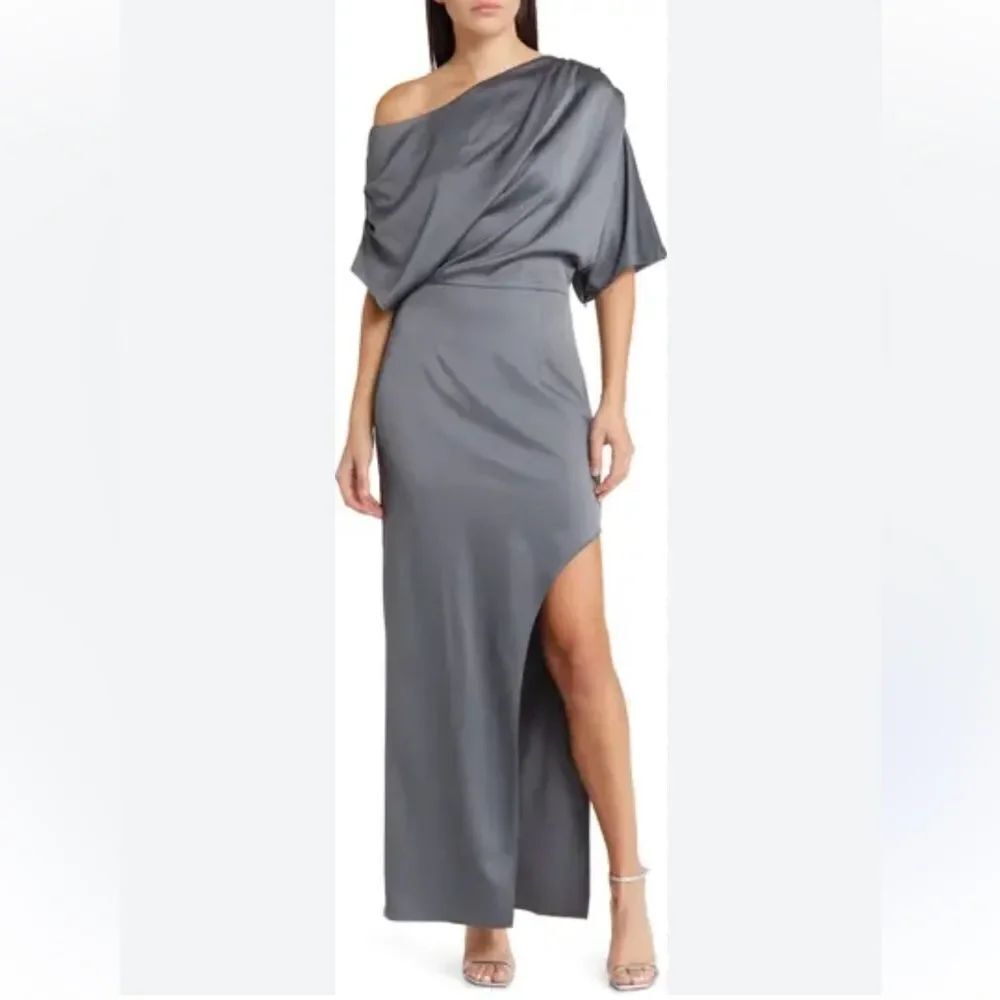 Elliatt Andrea One Shoulder Satin Gown NWT
